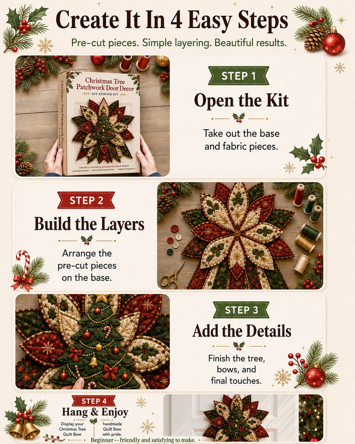Frosty Snowman Wishes - Oversized Christmas Character Quilted Door Hanger Sewing Kit