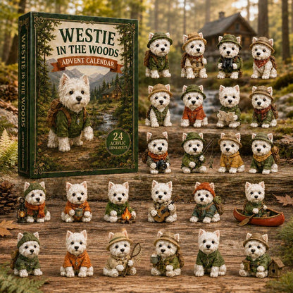 CHRISMAST KICKOFF 48% OFF - Westie In The Woods Advent Calendar 2026 - 24-Day Festive Countdown - Gift For Dog Lovers