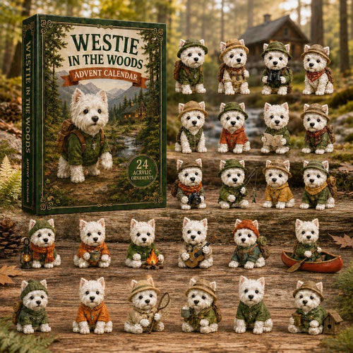 CHRISMAST KICKOFF 48% OFF - Westie In The Woods Advent Calendar 2026 - 24-Day Festive Countdown - Gift For Dog Lovers
