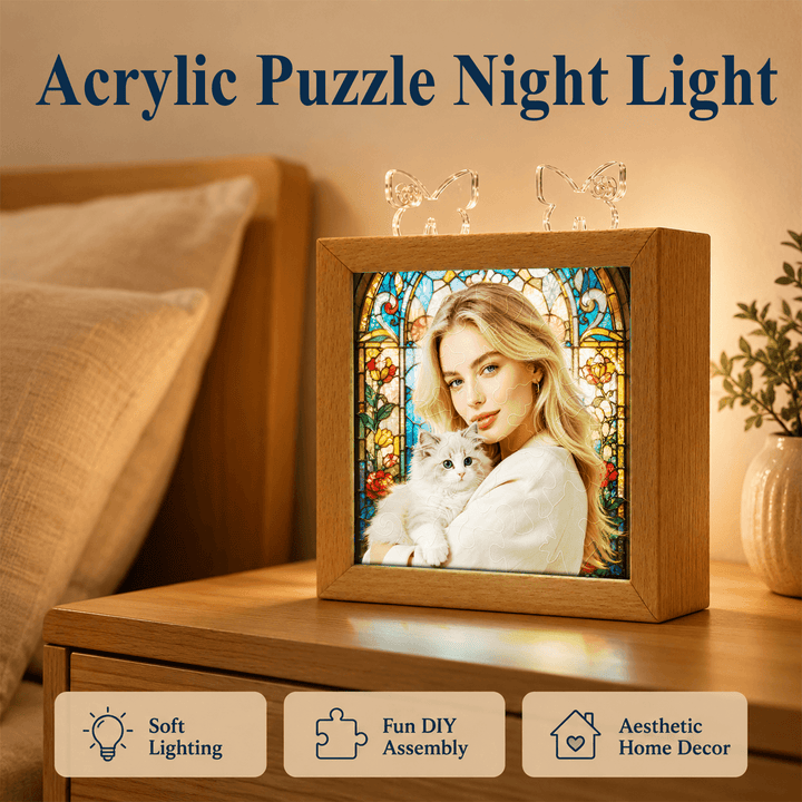 Custom Night Light Puzzle - Jungle Tiger King