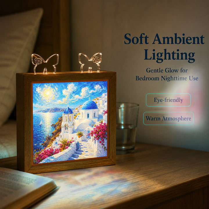 Acrylic Puzzle Night Light - Santorini Sunlight