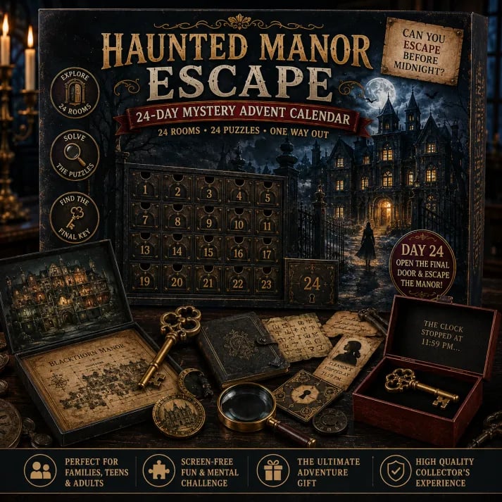 ⏳ Limited Time 50% OFF – 🎁✨24-Day Mystery Adventure Advent Calendar Collection | 24 Clues, Hands-On Puzzles & One Final Reveal