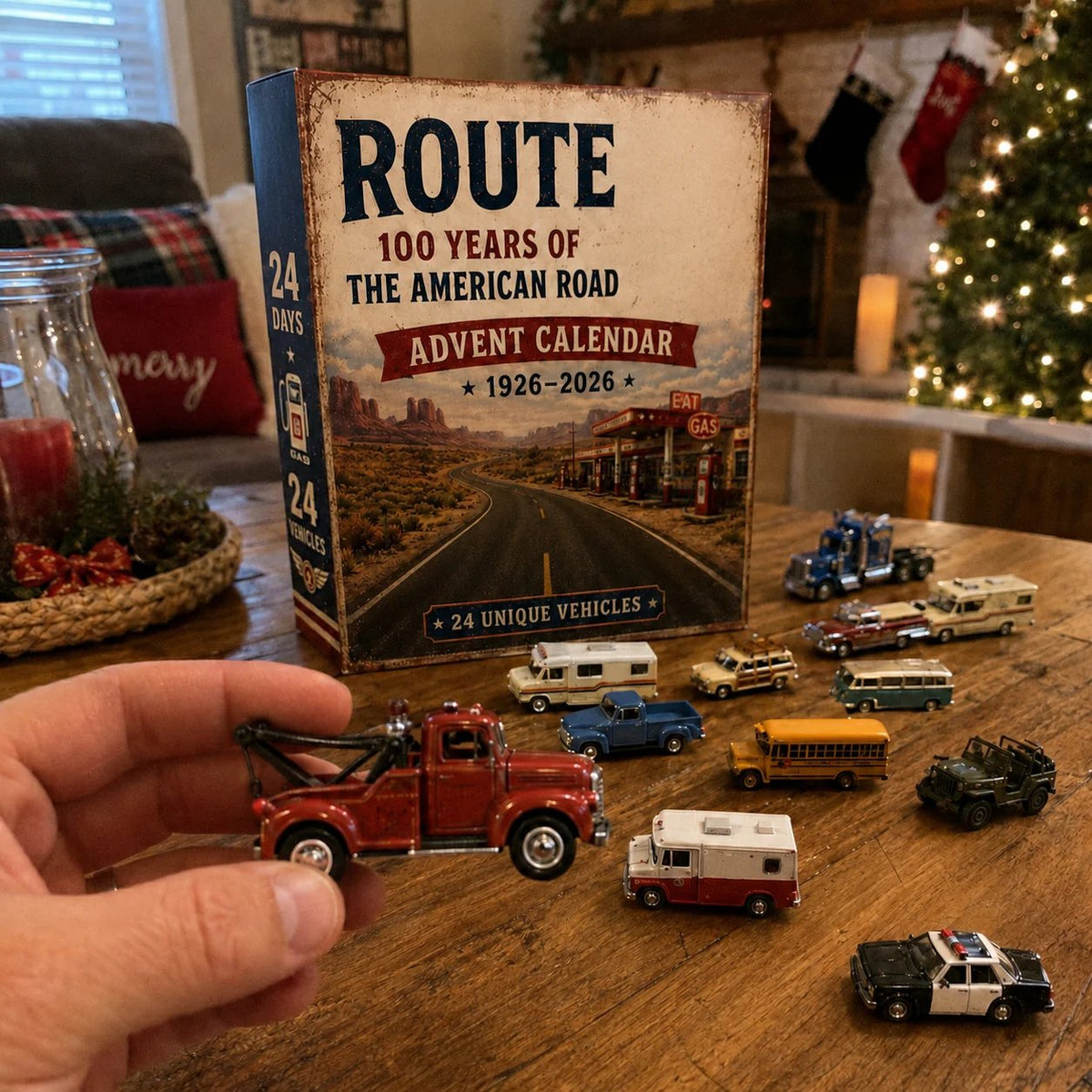 Route 66 Centennial Advent Calendar – 24 Days of  2D American Road Legends | 1926–2026 Collector’s Edition