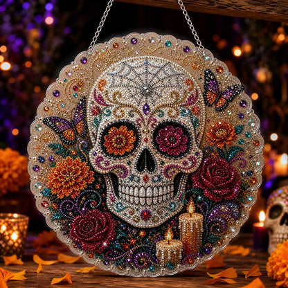 DIY Halloween Diamond Painting Pearls Painting Pendant