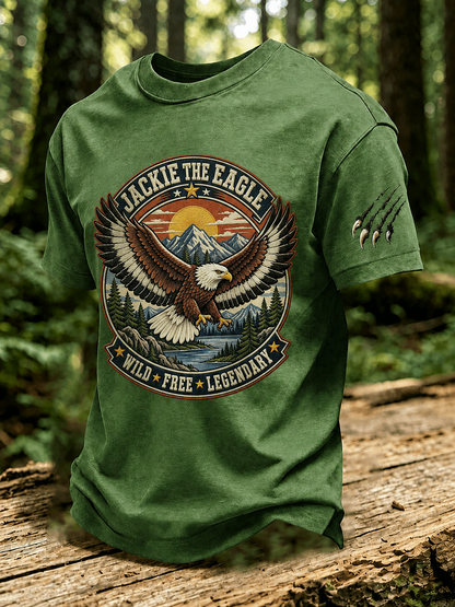 Men'S Forever Over Big Bear, Fly Free Jackie Printed Short-Sleeve T-Shirt