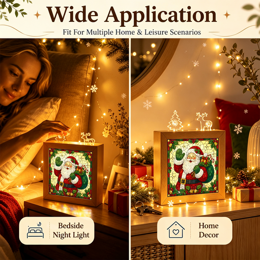 Acrylic Puzzle Night Light - Gift Giving Santa