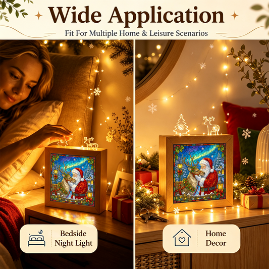 Acrylic Puzzle Night Light - Aurora Reindeer