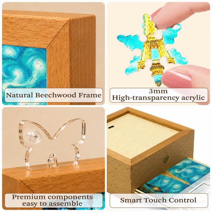 Acrylic Puzzle Night Light - Paris Starry Night