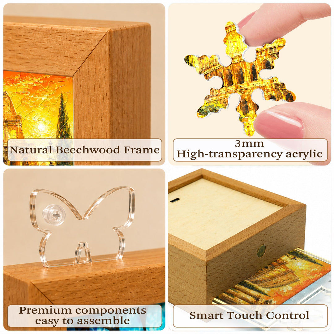Acrylic Puzzle Night Light - Roman Sunset