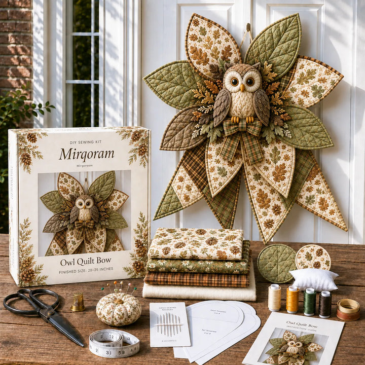 Raccoon - Handmade Quilted Door Bow DIY Sewing Kit