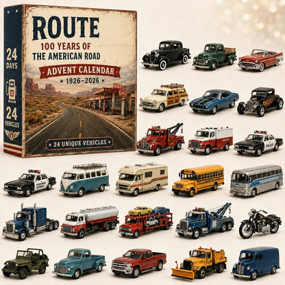 ✨ Route 66 Centennial Advent Calendar – 24 Days of American Road Legends | 1926–2026 Collector’s Edition