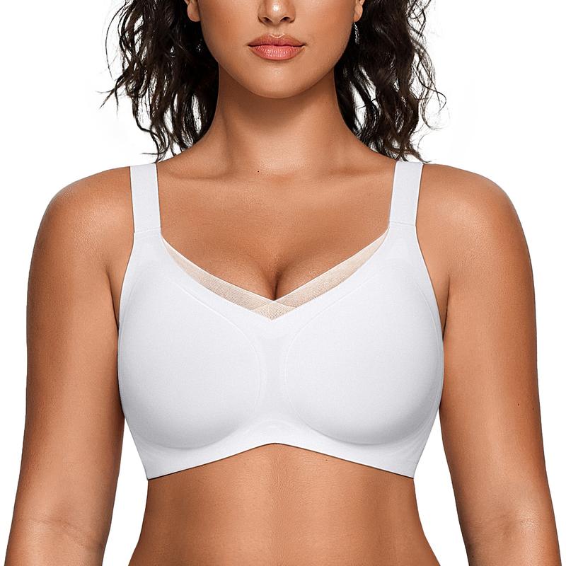 Womens Wireless Bras V Mesh Comfortable Bralette Supportive