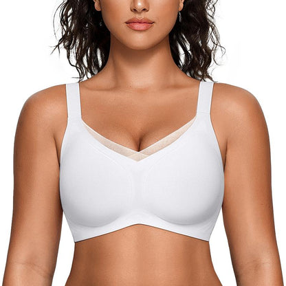 Womens Wireless Bras V Mesh Comfortable Bralette Supportive