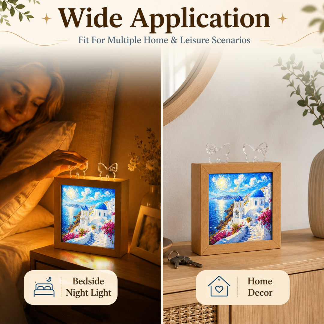 Acrylic Puzzle Night Light - Santorini Sunlight
