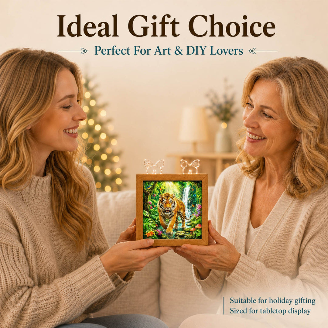 Acrylic Puzzle Night Light - Jungle Tiger King