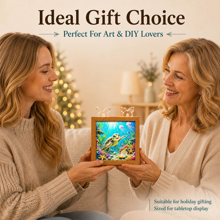 Acrylic Puzzle Night Light - Coral Sea Turtle