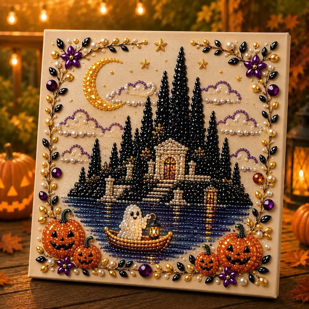 🏯Framed Boat Ghost - Pearls Painting Kit