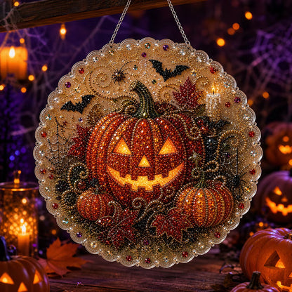 DIY Halloween Diamond Painting Pearls Painting Pendant