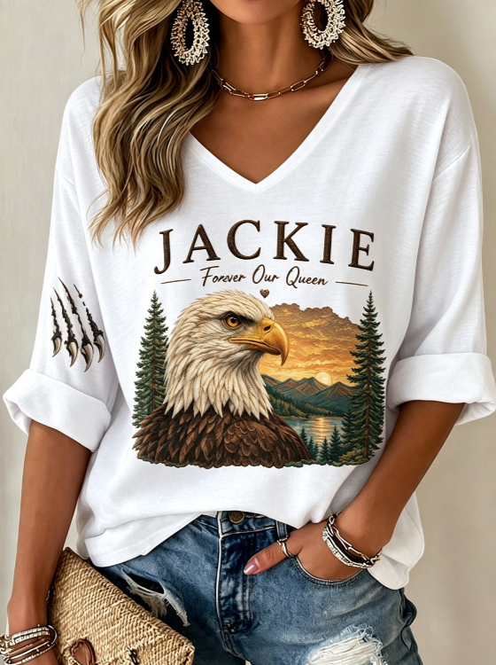 Women's Jackie Forever Our Queen Print  T-Shirt