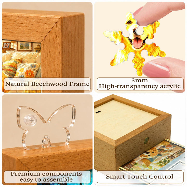 Acrylic Puzzle Night Light - Golden Sunshine