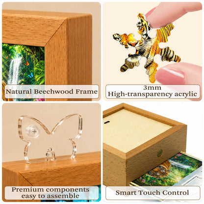 Acrylic Puzzle Night Light - Jungle Tiger King