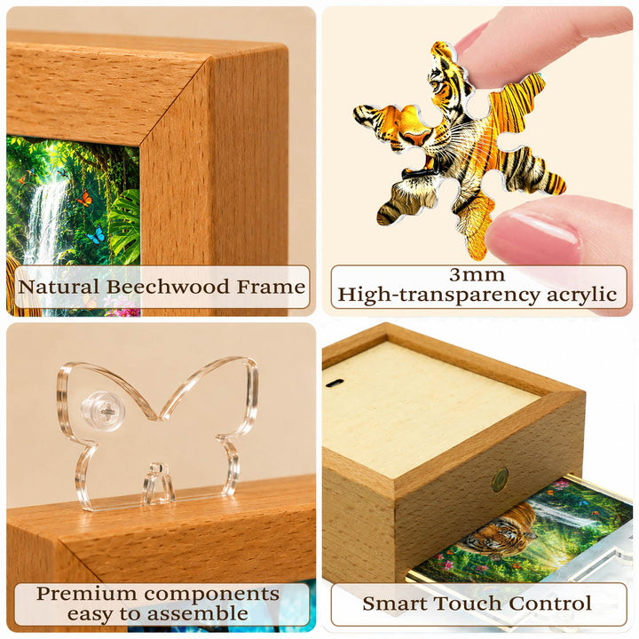 Acrylic Puzzle Night Light - Jungle Tiger King