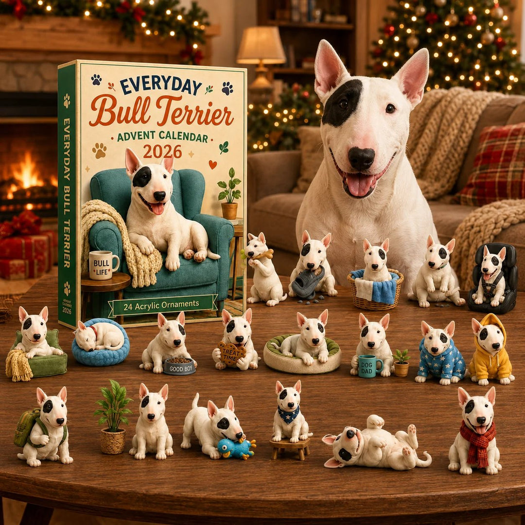 Everyday Bull Terrier Advent Calendar 2026 - 24-Day  2D Festive Countdown