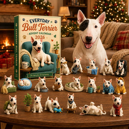 Everyday Bull Terrier Advent Calendar 2026 - 24-Day  2D Festive Countdown