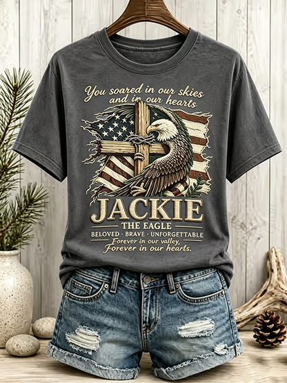 Retro In Loving Memory Of Jackie Rest In Peace Jackie Of Big Bear Valley A Legend. Forever In Our Hearts Print T-Shirt