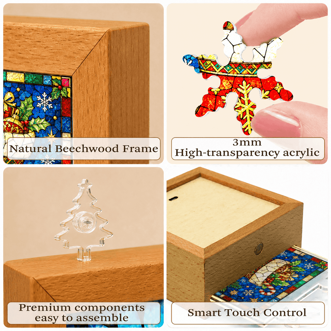 Acrylic Puzzle Night Light - Christmas Stocking for Gifts