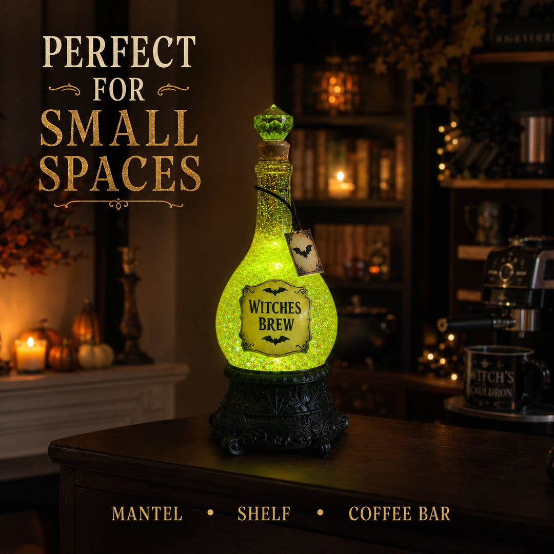 🔥Last Day 49% OFF 🧙✨Lighted Witches’ Brew Poison Bottle Glitter Globe