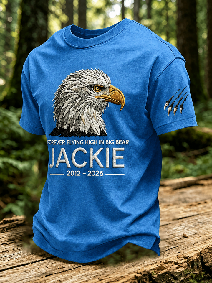 Men'S Forever Over Big Bear, Fly Free Jackie Printed Short-Sleeve T-Shirt