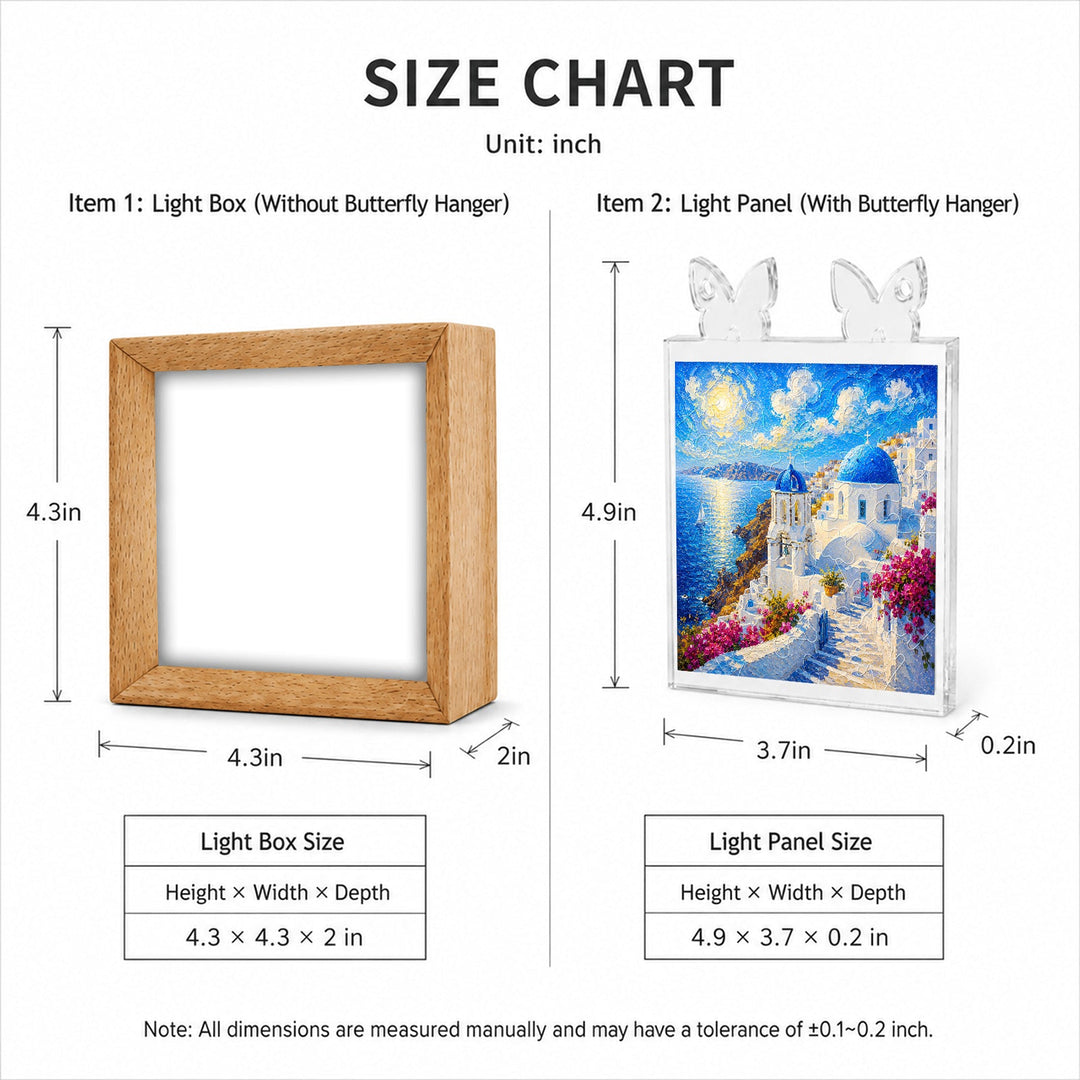 Acrylic Puzzle Night Light - Santorini Sunlight