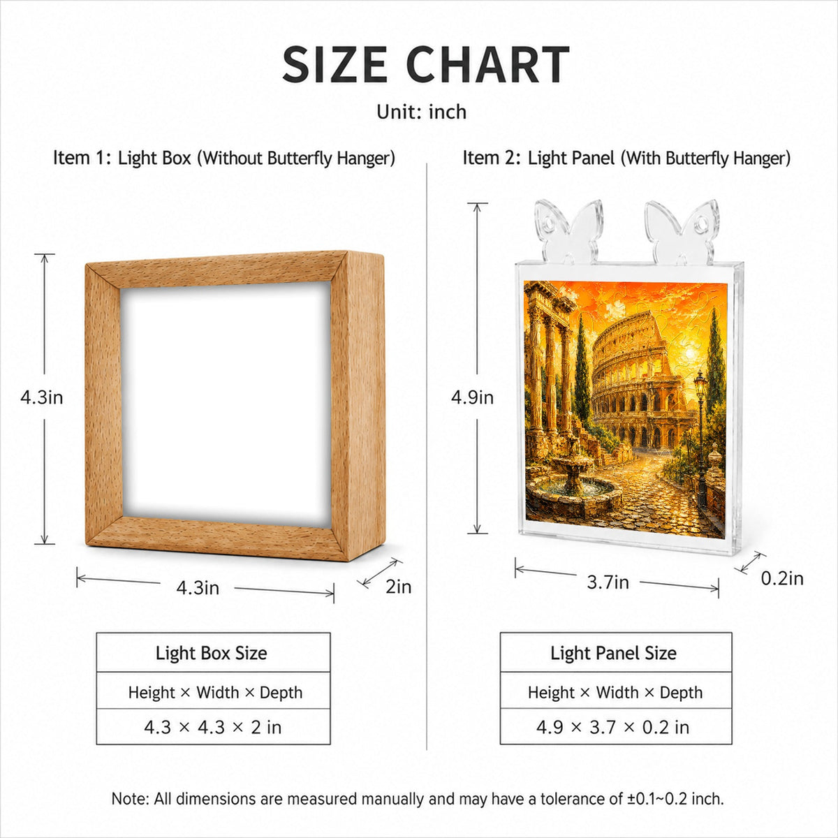Acrylic Puzzle Night Light - Roman Sunset