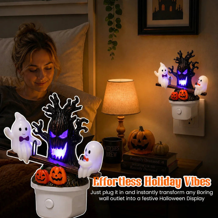 🔥HOT SALE 49% OFF🎃👻Animated Seesaw Ghost Plug In LED Night Light