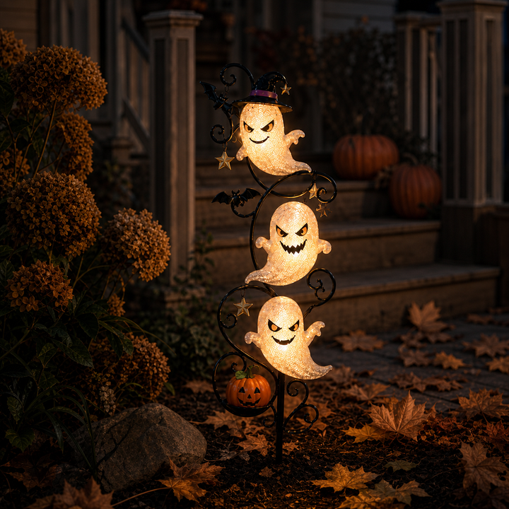 👻🎃 Cute Solar Ghost Garden Stake – The Perfect Halloween Outdoor Decoration
